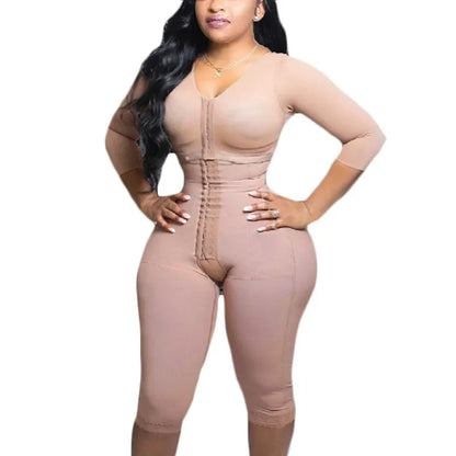 Fajas Colombianas Full Body Support Arm Compression Girdle Women's Shapewear With Built In Bra Corset Slimming Sheath Flat Belly
