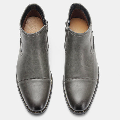 Men's Comfortable Ankle Leather Boots Men's Fashion Brand