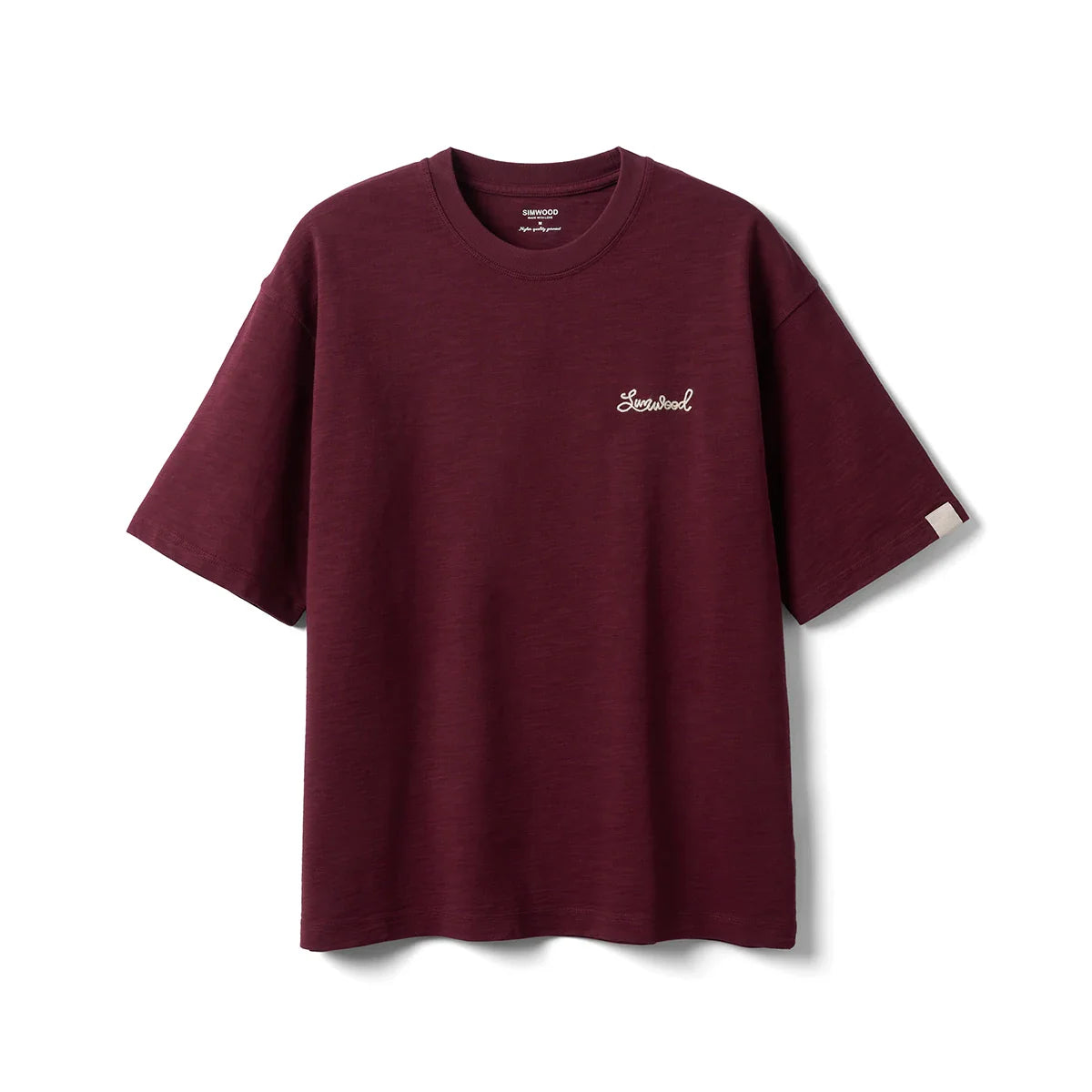 Summer New Super Loose Heavyweight 300gsm Slub Cotton T-shirts Men Letter Embroidery Tops
