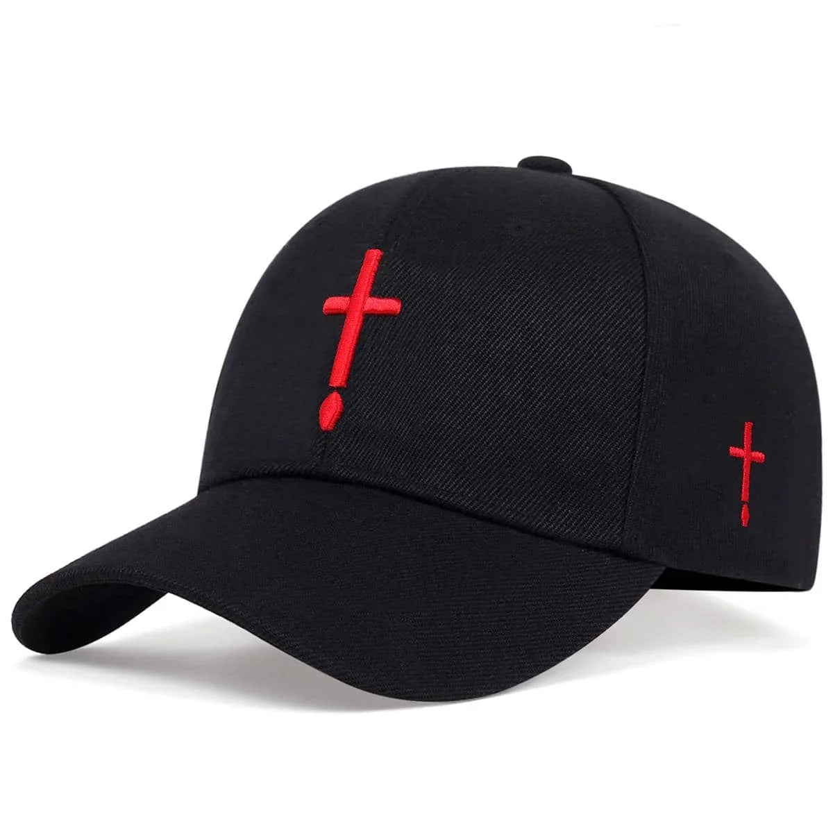 Unisex Simple Cross Water Drop Embroidery Baseball Caps Spring and Autumn Outdoor Adjustable Casual Hat Sunscreen Hat