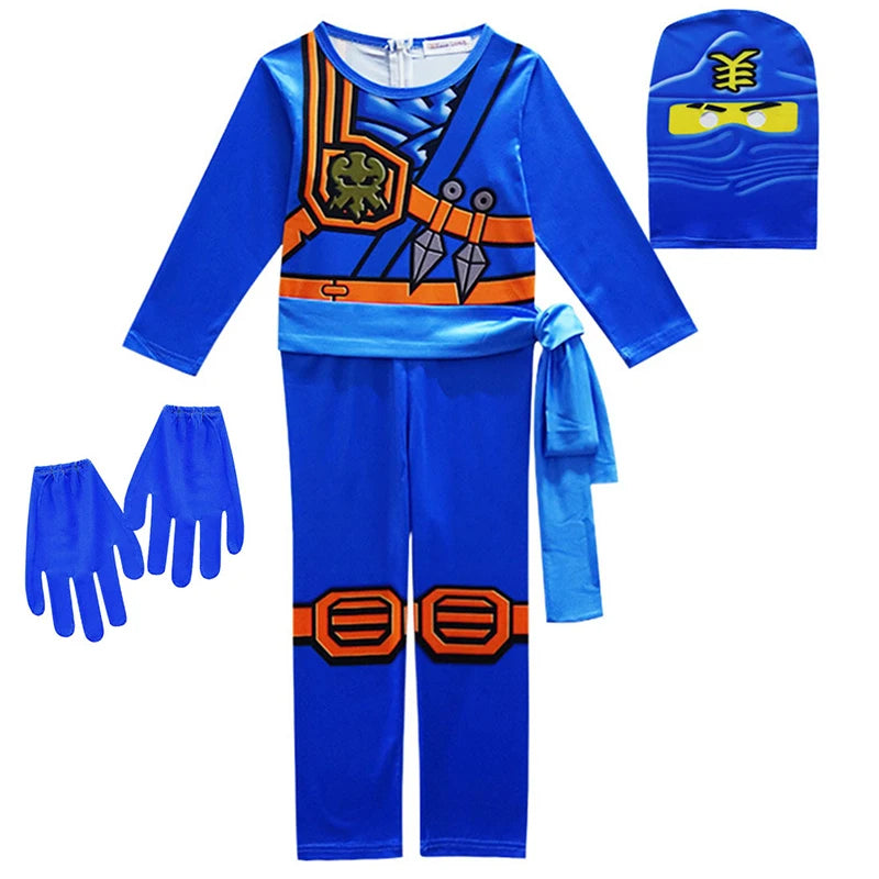 NINJA cosplay Boys Advanced Latest Role Playing Costume Jumpsuit Set Halloween Christmas Party Ninja Superhero Set Cosplay