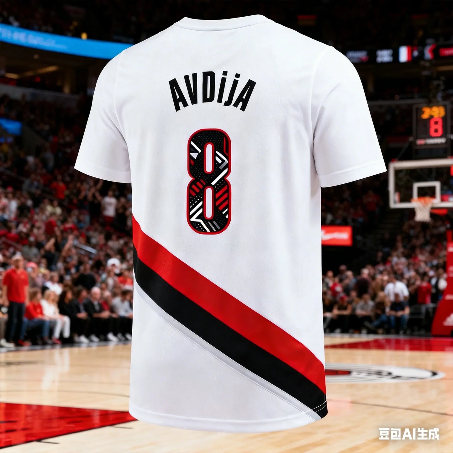 2026 Men's Deni Avdija 3D AI Basketball Jersey Youth Training Quick Dry Sportswear for Men Lightweight Breathable Sports Top