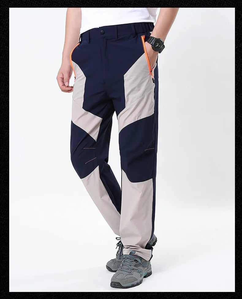 New Summer Men Thin Multi Pocket Work Pants Outdoor Casual Sports Breathable Cargo Pants Straight Leg Loose Tooling Trousers 4XL