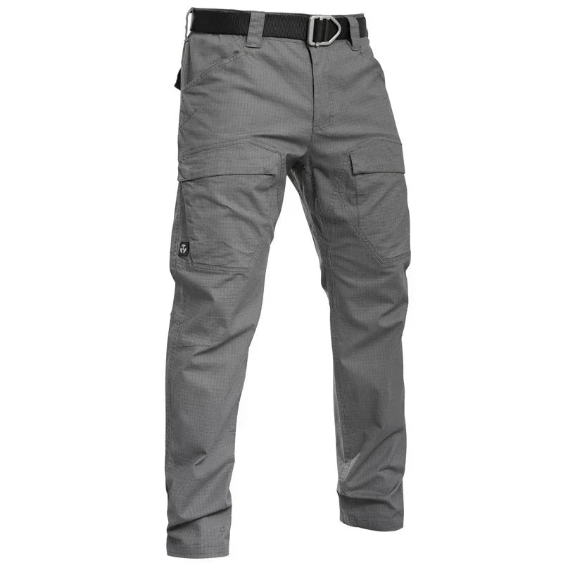 2024 Men Pants Tactical Cargo Pants Casual Waterproof Elastic Outdoor Woring Hiking Safari Style Trousers Male Multi Pockets
