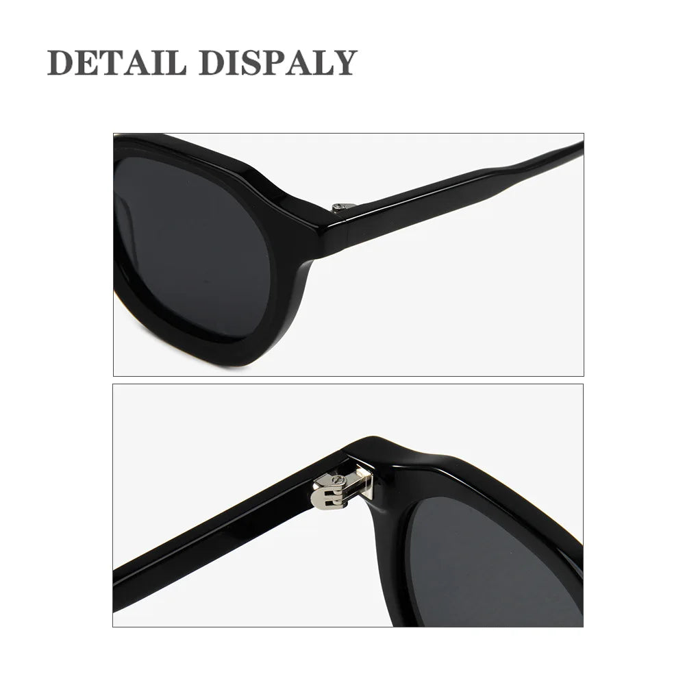 2026 New Fashion Handmade Acetate Polarized Sunglasses Women Portable Sun Glasses Men Narrow Edge Eyeglasses Prescription Custom