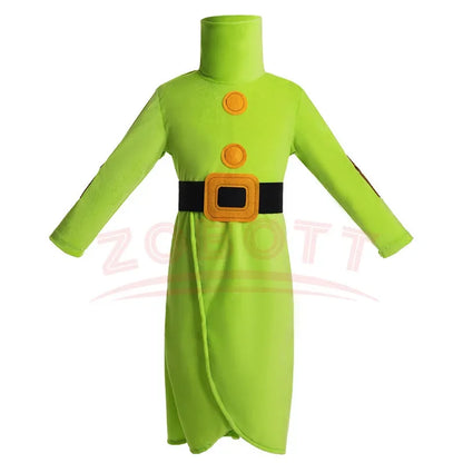 Seven Dwarf Man Costume Snow Princess Outfit Christmas Child Boys Girls Big Ears Elf Pixie Cosplay Santa Party Clothes For Kids