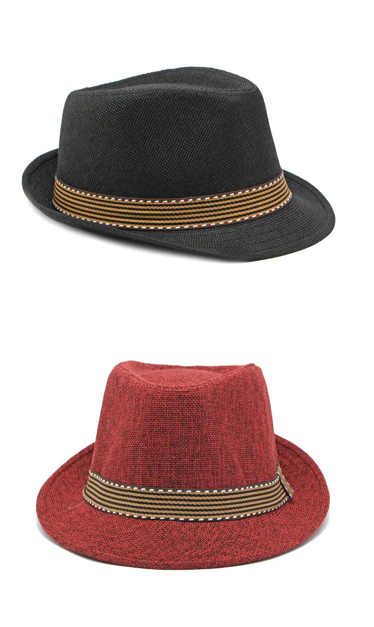 Middle-aged and Elderly MenHats Retro Jazz Hats Fashion Beach Hats Sun Visor Hat Women in Summer.