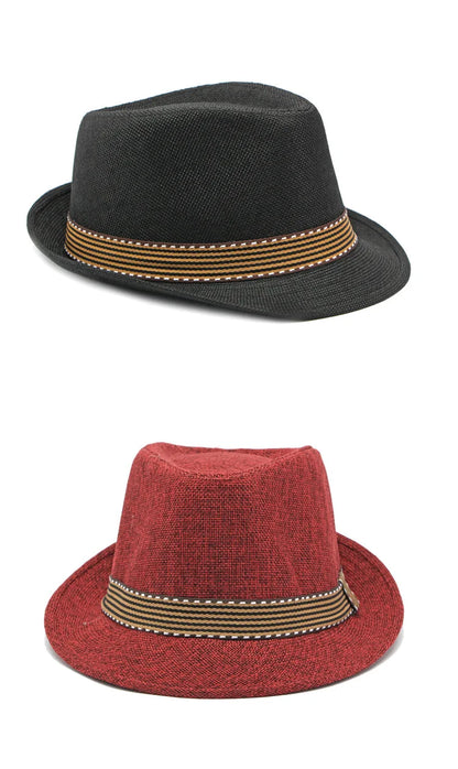 Middle-aged and Elderly MenHats Retro Jazz Hats Fashion Beach Hats Sun Visor Hat Women in Summer.