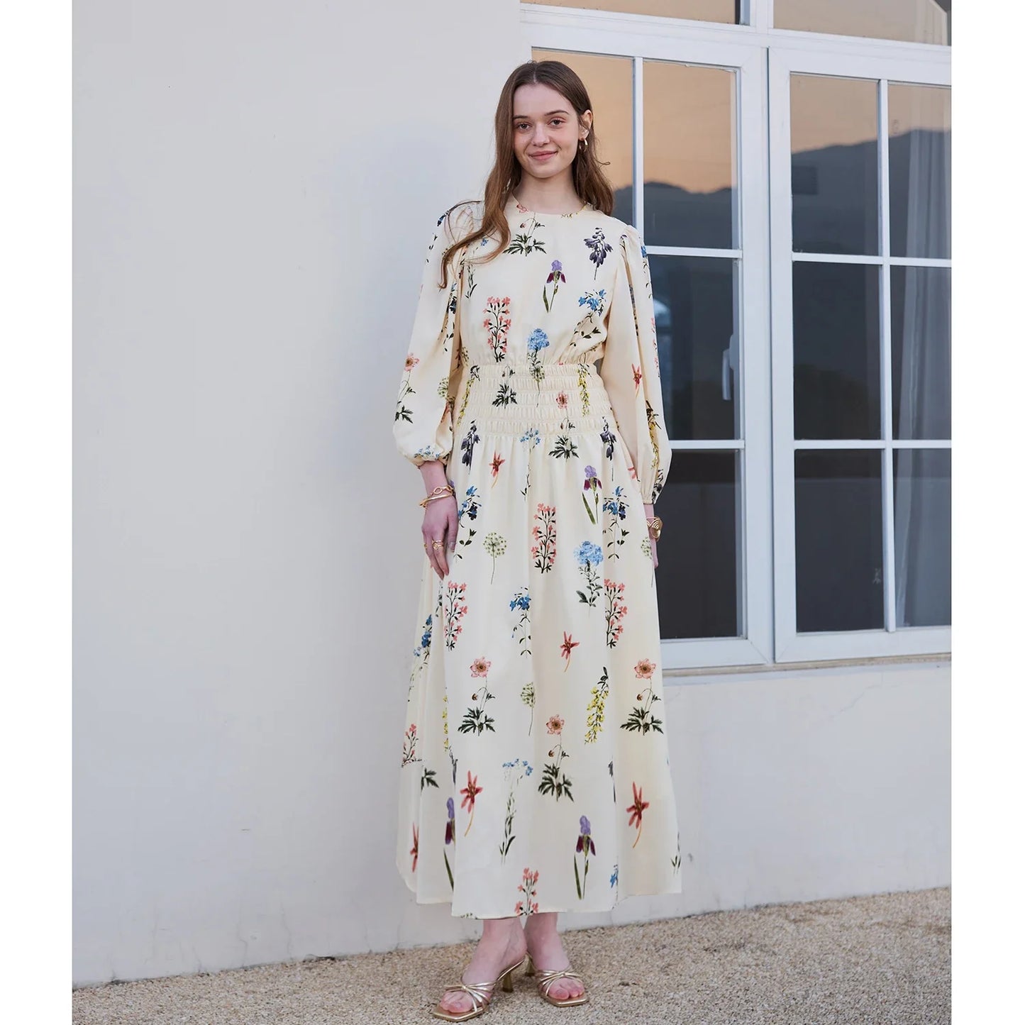 AP SS26 Women Smock Floral Dress Sweet Style
