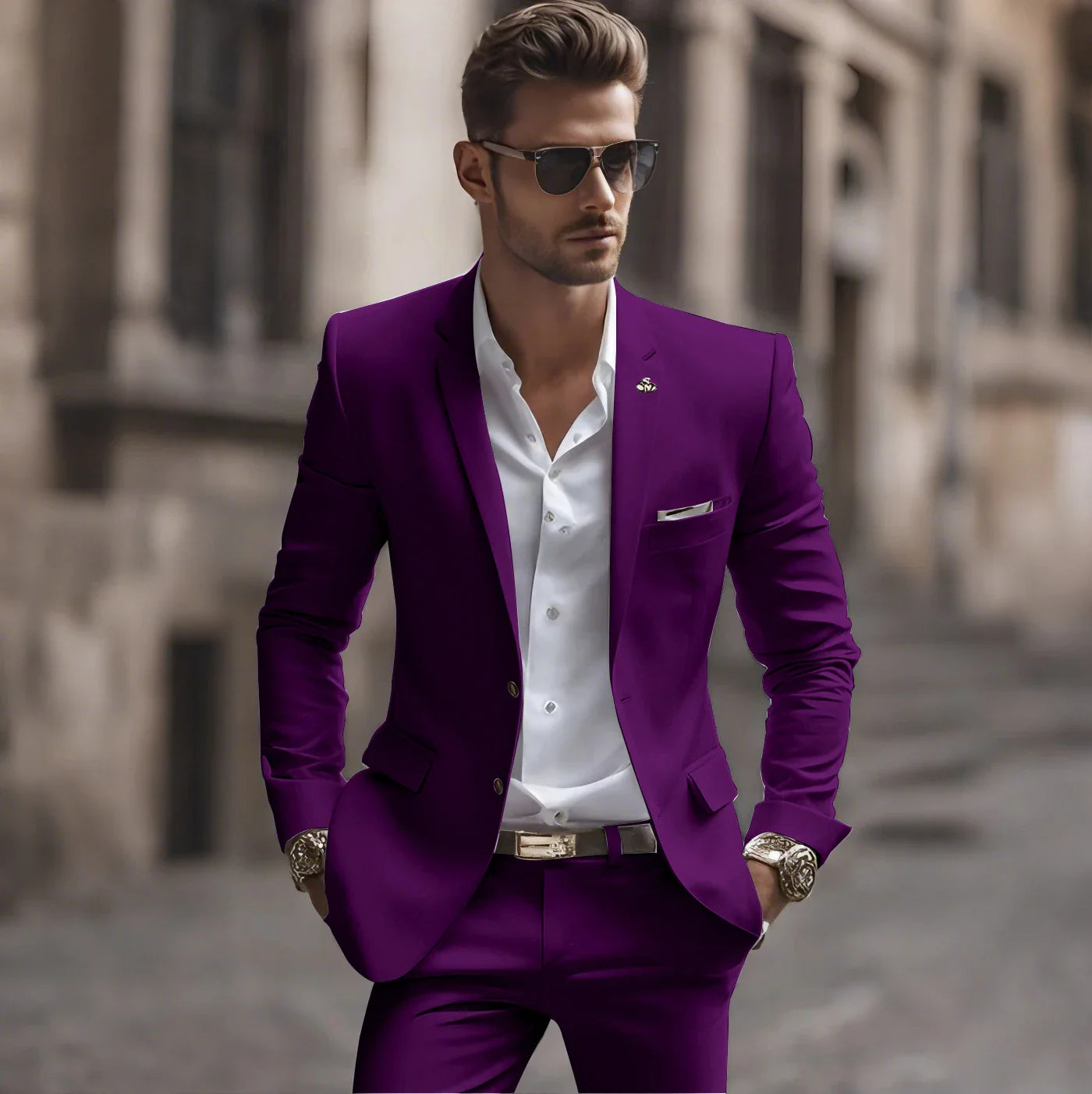Summer White Men Suits Two Piece Fashion Notch Lapel Single Breasted Suit Slim Fit Elegant Smart Casual Groom Wedding Tuxedo