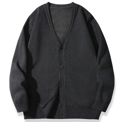 2026 New Men's Casual Long Sleeved Velvet Sweater Cardigan Knitted Jacket Top Autumn and Winter Fashionable Versatile Jacket