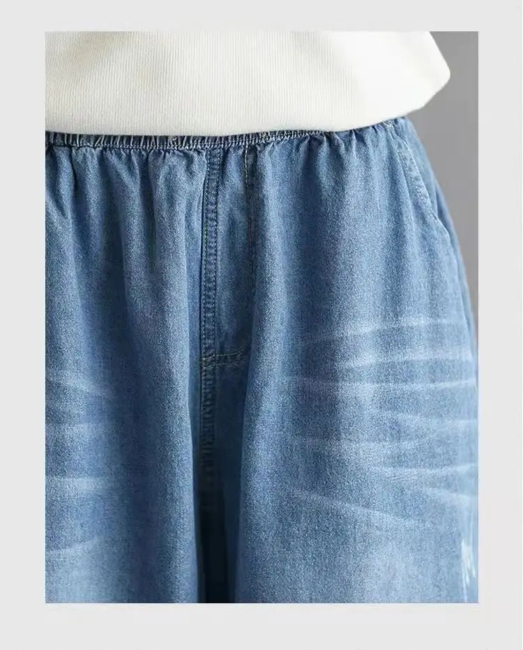 2024 baggy jeans Women y2k New Casual Streetwear Denim Pants Wide leg Street Style Vintage High Waist Pockets ripped Jean Femme