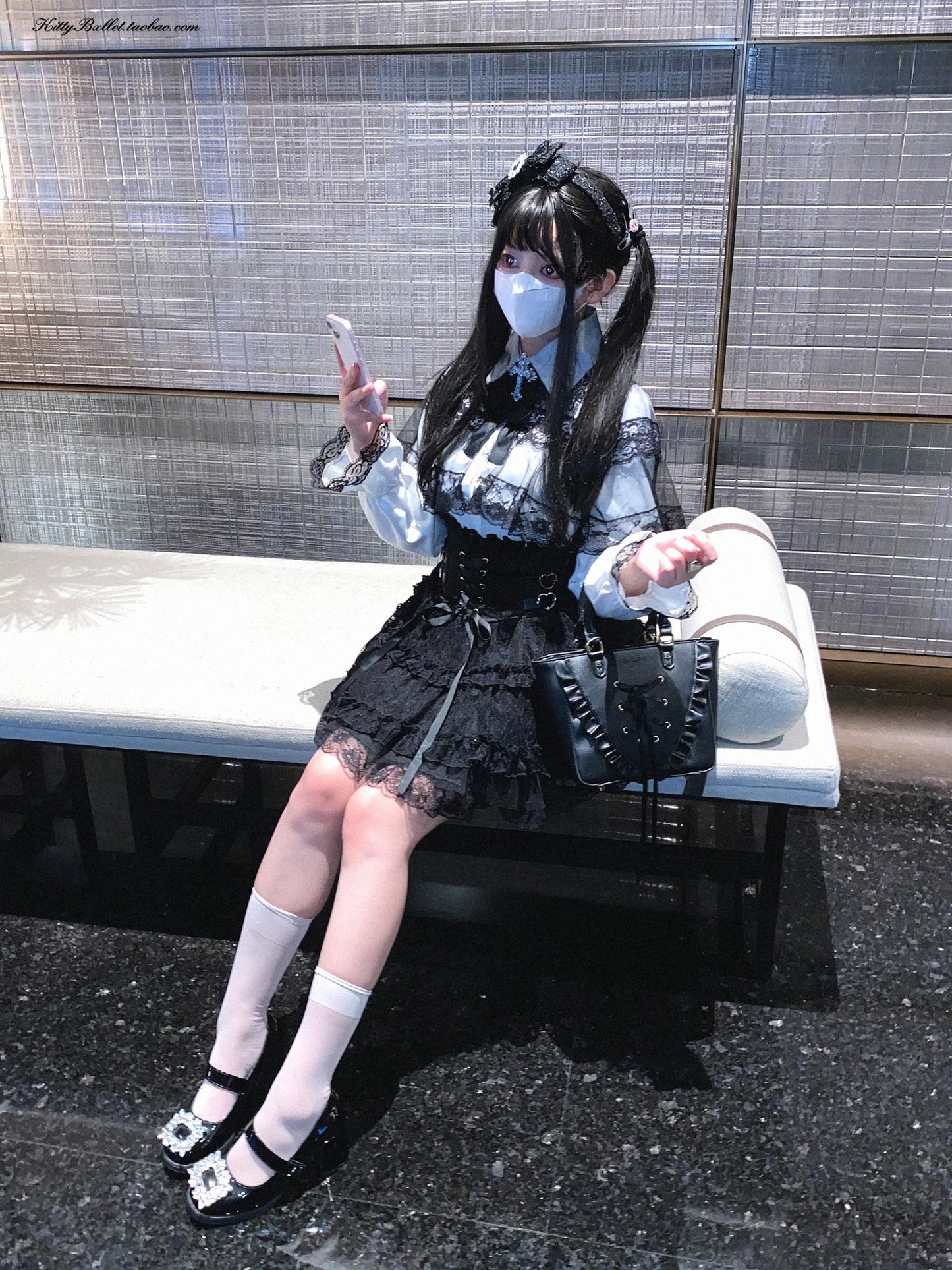 Japanese Original Lolita Lace Ruffle Edge Tied Bow High Waist Mini Skirt Spring Summer New Slim Waist Sweet Girl Y2k Skirt