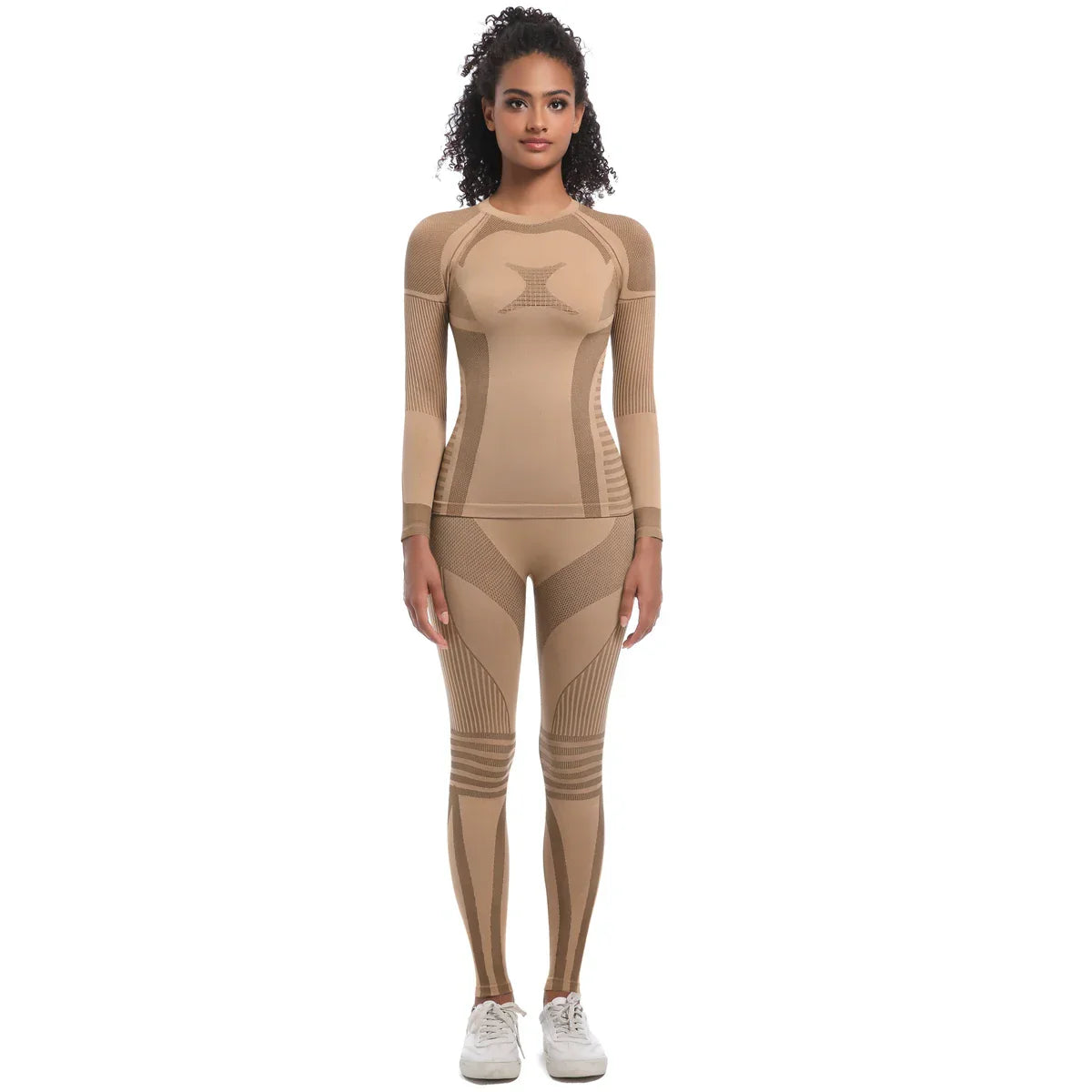 Women Skiwear Set Yoga Set Skiing Underwear Fitness Workout Thermal Gym Ski Snowboarding Running Yoga Exercise Suit Long Johns