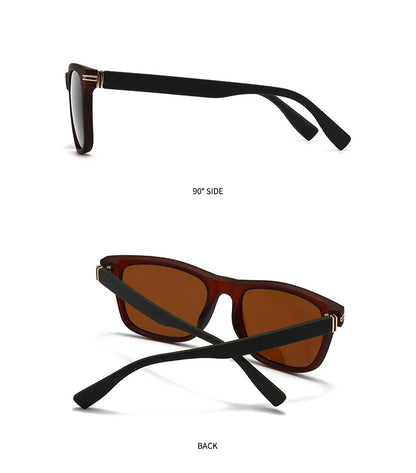 Trending Square Men Punk Rivets Sunglasses Retro Dark Green Eyewear Women Shades UV400 Polarized Sun Glasses