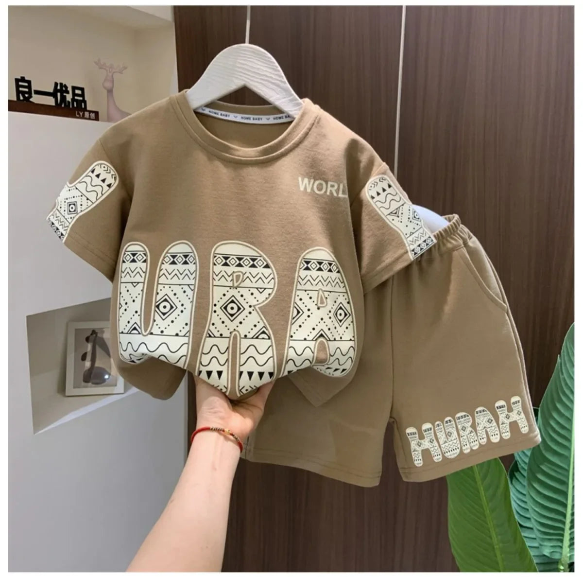 Summer Boys Cotton Leisure Print Alphabet T-Shirt+Shorts Pant Set School Kids 2PCS Tracksuit Children Sportswear Outfit 5-16 Yrs