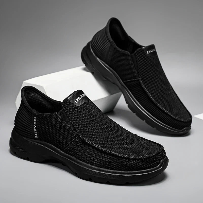 New Summer Breathable Canvas Shoes Men Loafers Slip On Sneakers Fashion Casual Men Shoes Lightweight Flats Men Driving