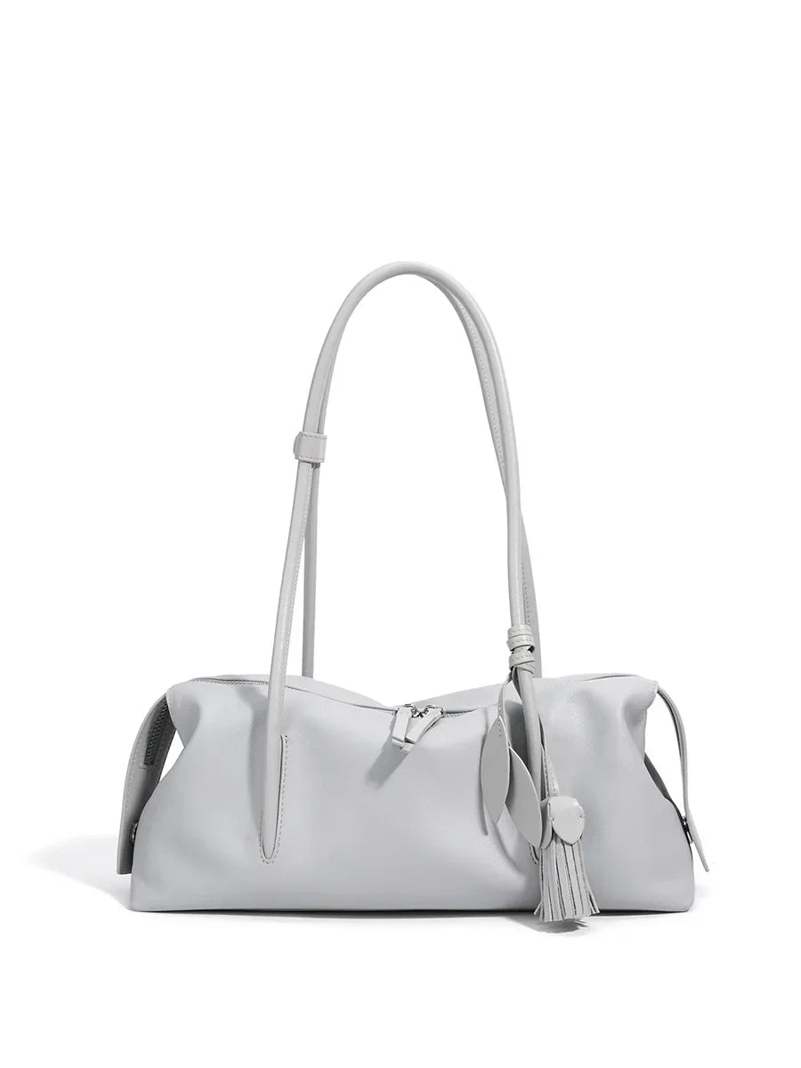 2026New Women's Casual Top Grain Leather Shoulder Bag Large Capacity Soft Pillow Handbag Underarm Tote for Daily Commute