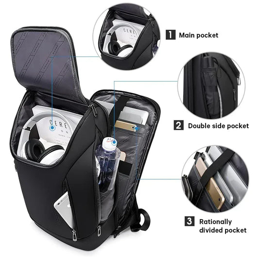 Business Backpacks Laptop 15.6 inch Multifunctional WaterProof Big Capacity Daily Work Male Backpack School Bag Mochila