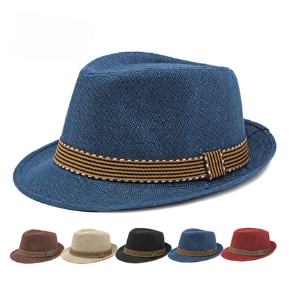 Middle-aged and Elderly MenHats Retro Jazz Hats Fashion Beach Hats Sun Visor Hat Women in Summer.