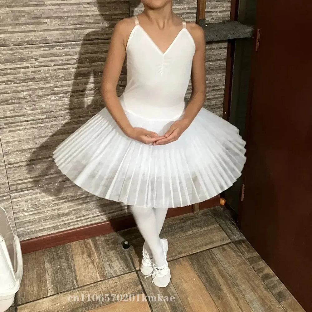 White Pink Ballet Tutu Skirt Swan Lake Ballet Dress Children's Performance Costume Kids Belly Dance Clothing Stage