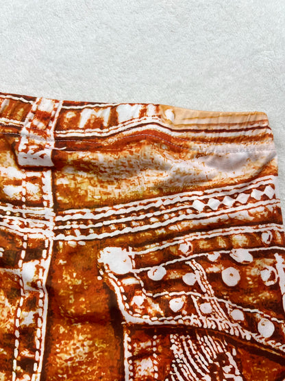 Women's Faux Denim Print High Stretch Slim Shorts, Versatile Yoga Shorts, Polyester Non-Denim Material
