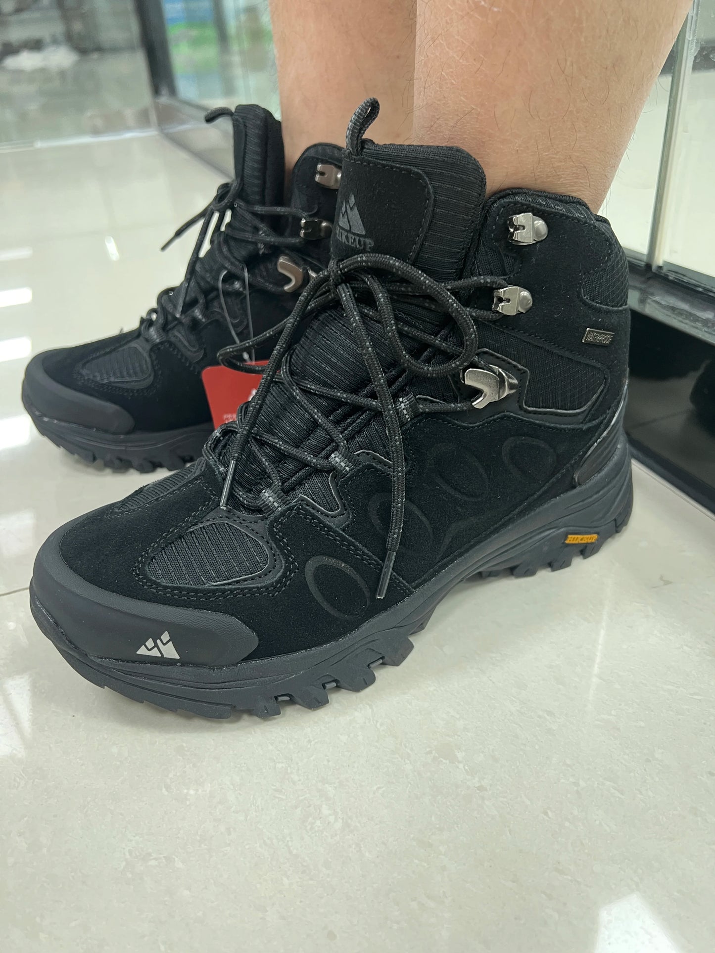 High-Top Men Hiking Boot Winter Outdoor Shoes Lace-Up Non-slip Outdoor Sports Casual Trekking Boots Man Waterproof Suede