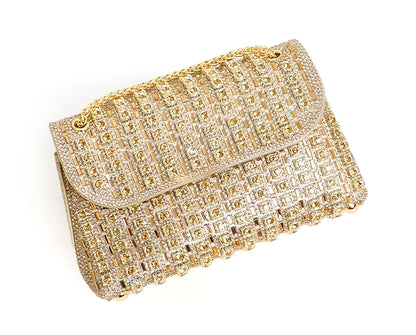 Multi-color Square Evening Bag Clutch Luxury Shoulder Bag Hand Armpit Chain Wedding Party Rhinestone Elegant Exquisite Handbag