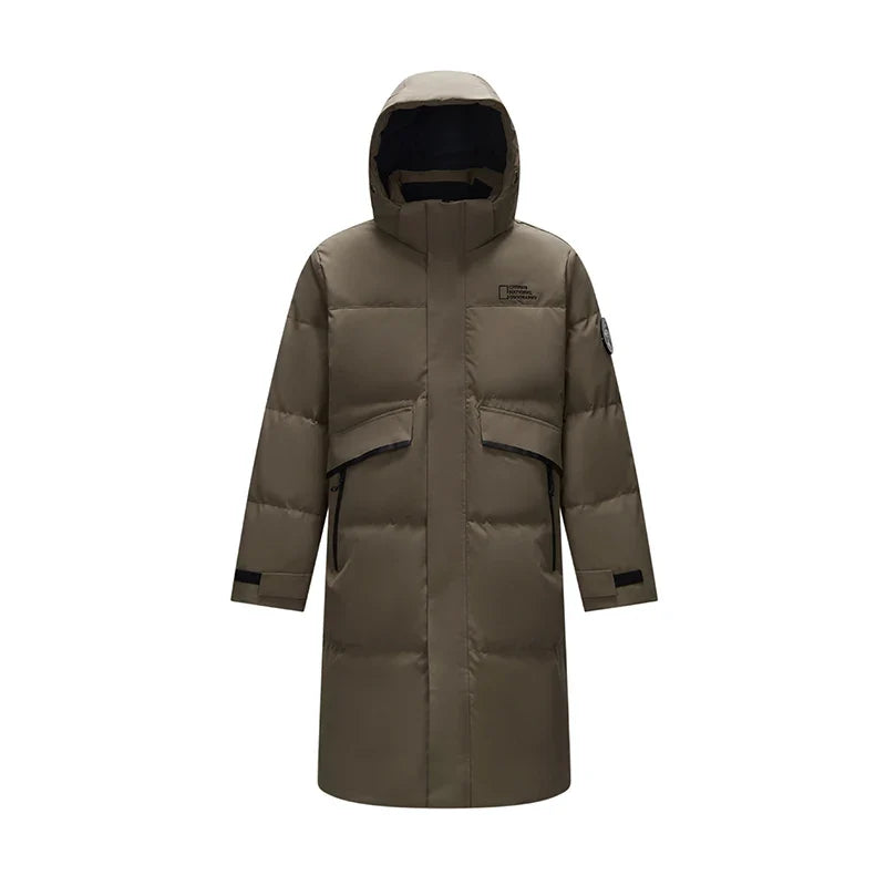 Down Jacket Men Long Length 2026 New Winter Outerwear Waterproof and Warm Outdoor Travel Outerwear