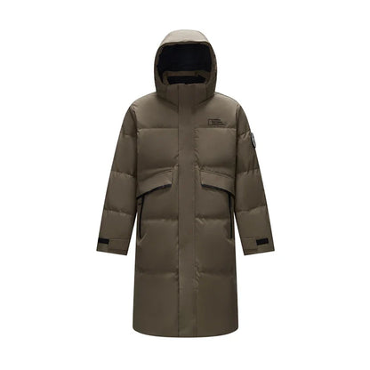 Down Jacket Men Long Length 2026 New Winter Outerwear Waterproof and Warm Outdoor Travel Outerwear