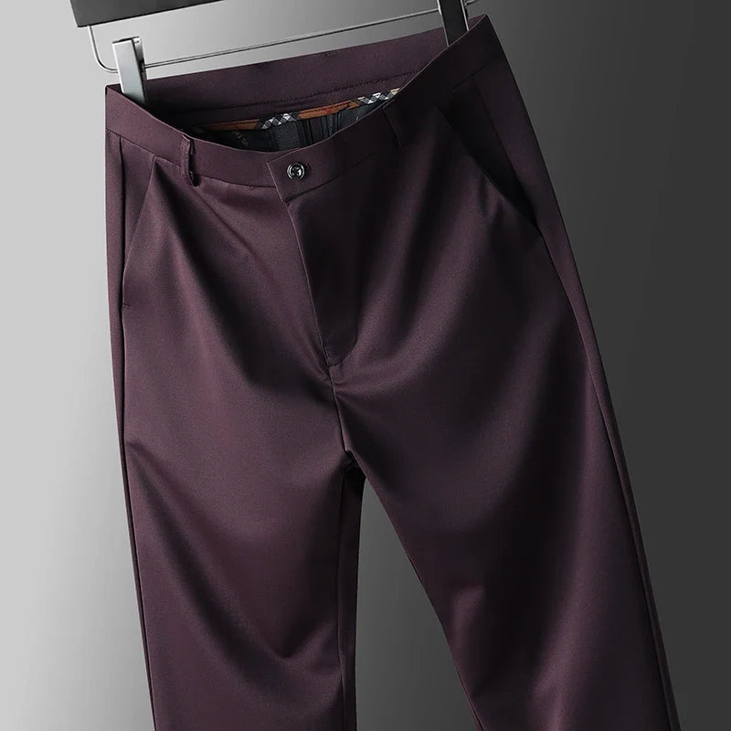 Four-Way Stretch Business Casual Pants for Men, Spring/Autumn Dress Pants, Men's Trousers, Formal Pants, Casual Elastic Dress Pa
