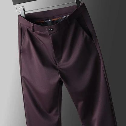 Four-Way Stretch Business Casual Pants for Men, Spring/Autumn Dress Pants, Men's Trousers, Formal Pants, Casual Elastic Dress Pa