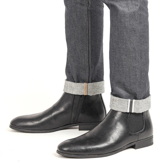 Size 7~13 Men Chelsea Boots Italian Style Ankle Boots soft leather Men Boots