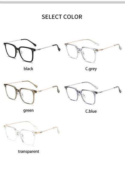 Simple Fashion Large Frame Geometric Square Glasses Can Be Customized Prescription Anti-blue Light Glasses Reading Glasses