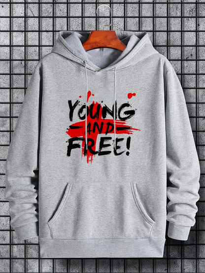 College style sports hoodie innovative fashion letter print autumn and winter plus fleece hoodie suitable for men and women