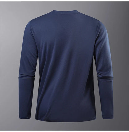 Men's Summer Long Sleeve Tops Outdoor Elastic Quick-Drying Breathable Cool Sweatshirt Men Jogging Reflective Strip Sweatshirt