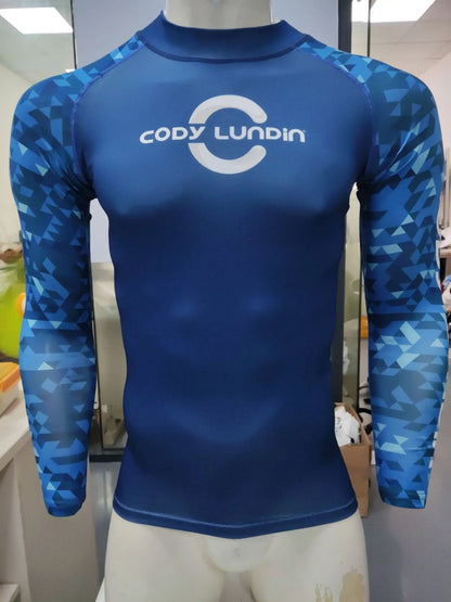 Men's Sports T -shirt Quickly Drying Bodybuilding Fitness Tight Rashguard UV Protection Swimsuit Swimming Shirt Surfing Rash