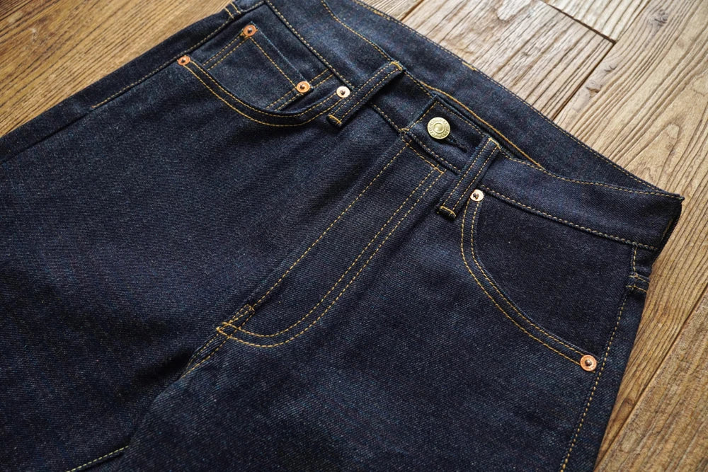 Mens Jeans Rainbow Sanforized Selvedge Denim Jeans Man Python Skin Labels Regular Fit 14 Oz