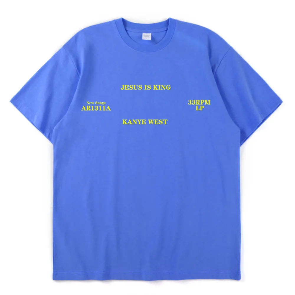 Kanye West T Shirt Jesus Is King High Quality Short Sleeve T-shirts Vintage Harajuku Cotton Men Women T-shirt Clothes Streetwear