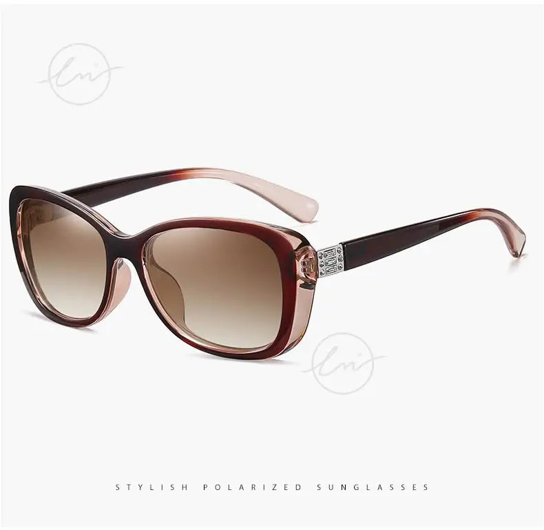 Brand Young Style Women's Sunglasses Gradient Polarized Driving Glasses Luxury Design Ladies Elegant Lunette De Soleil Femme