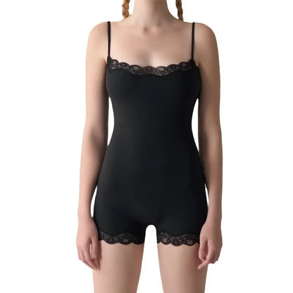 Lace Bodysuit for Women -Adjustable Straps Slim Fit Backless Jumpsuit, Breathable Lifting Seamless Underwear Sexy Lingerie