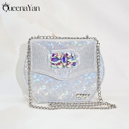 Newest Italian Design Special Synthetic Fabrics Women's Matching Shoes and Bag Set High Heel for Weddings and Parties
