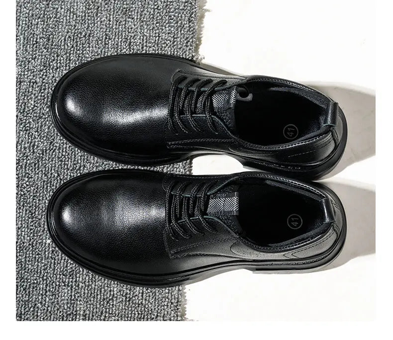 Fashion 2026 Genuine Leather Waterproof Men Safety Shoes Boots Work Sneakers Indestructible Steel Toe Nail Proof Male Footwear