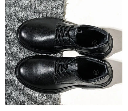 Fashion 2026 Genuine Leather Waterproof Men Safety Shoes Boots Work Sneakers Indestructible Steel Toe Nail Proof Male Footwear