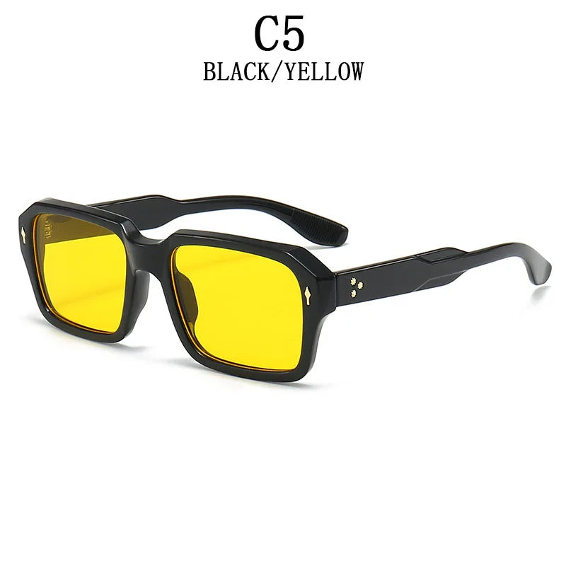 Square Sunglass Men Fashion Sunglasses Women 2025 Trendy Vintage Fashion Glasses Retro Gafas De Sol Hombre Lunette Soleil Femme