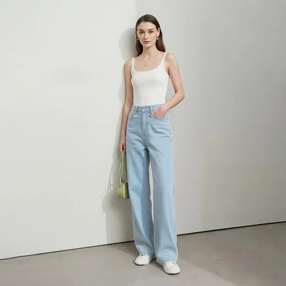 Women's Tank 2026 Summer New Solid Color Slim Fit Short Cami Square U-Neck Crop Sleeveless Layering Vest For Women 12622083