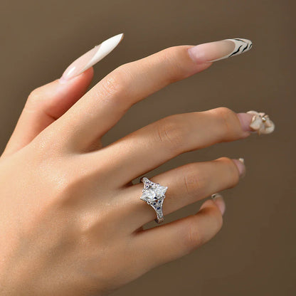 Bague en moissanite ATTAGEMS taille marquise 2 carats avec saphir de laboratoire pour femme en argent sterling 925, bijoux de mariage de luxe personnalisables