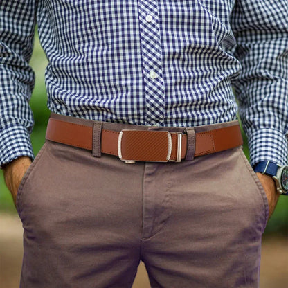 Men Belts High Quality Leather LONG Large Pin Buckle Metal Automatic Buckle High Quality Casual for Jeans Women Strap