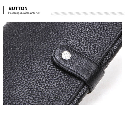 Genuine Leather Men Wallet Vintage Short Trifold Casual Men's Wallet Coin Purses Card Holders Money Clips Passport Wallet