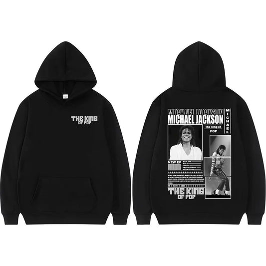 King of Pop Michael Jackson Bad Era Hoodies Men Women Fashion Hip Hop High Street Sweatshirt Fleece Casual Long Sleeve Pullovers